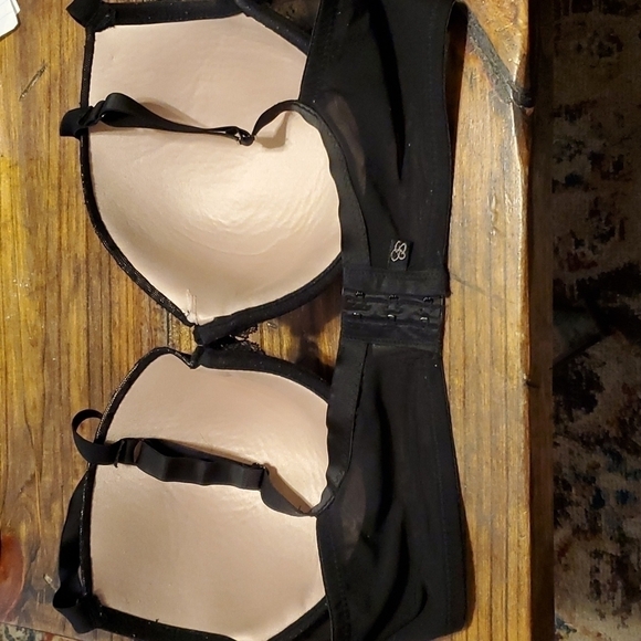 𝅺JESSICA Simpson Black Lace Bra Sz 38D - Picture 4 of 5